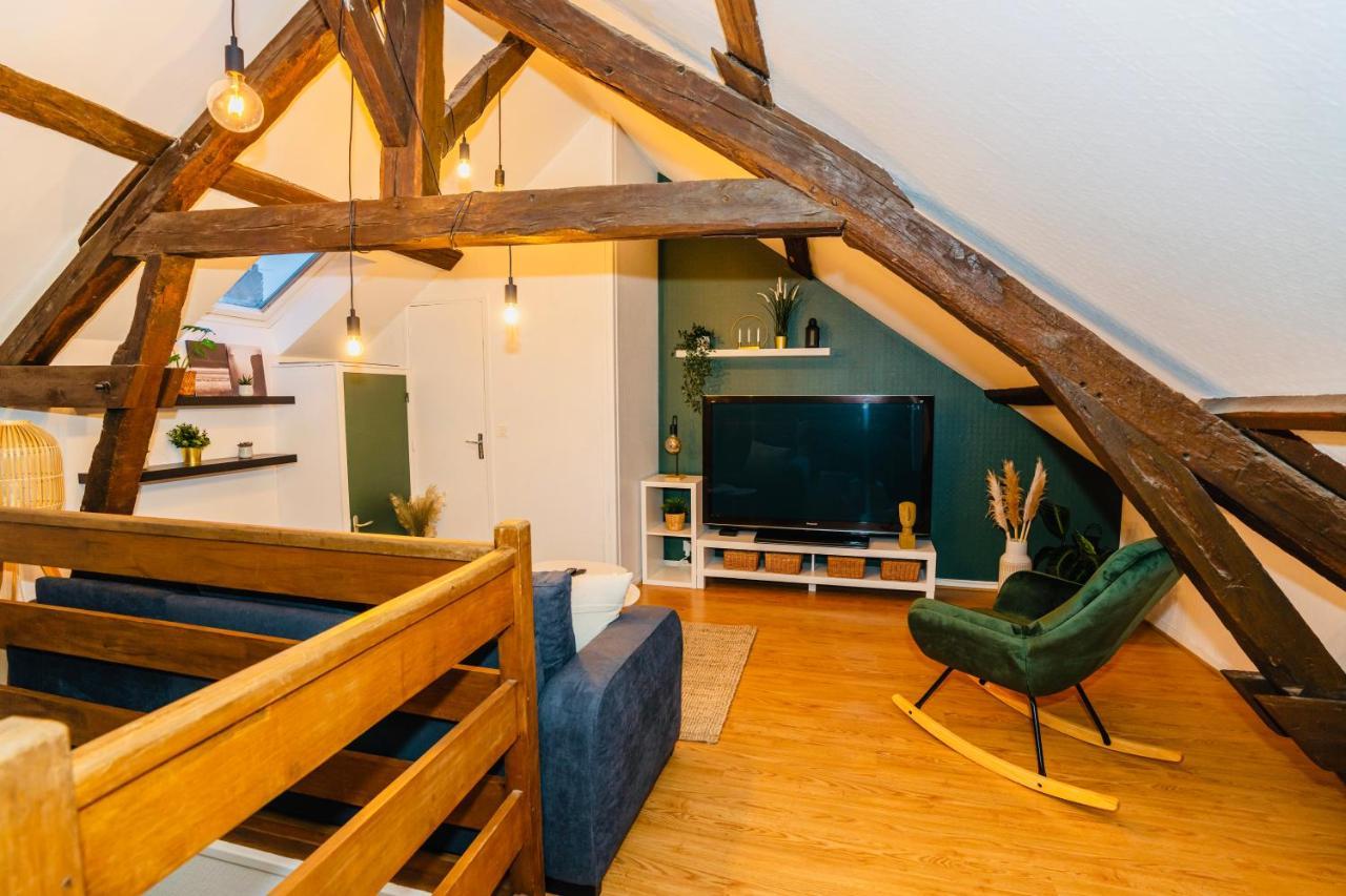 Nid Douillet La Cour Du Dauphin, Vue Cathedrale Imprenable Apartment Laon Exterior photo