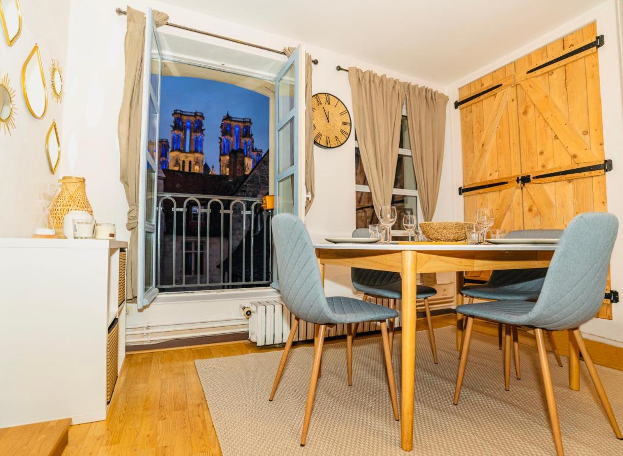 Nid Douillet La Cour Du Dauphin, Vue Cathedrale Imprenable Apartment Laon Exterior photo